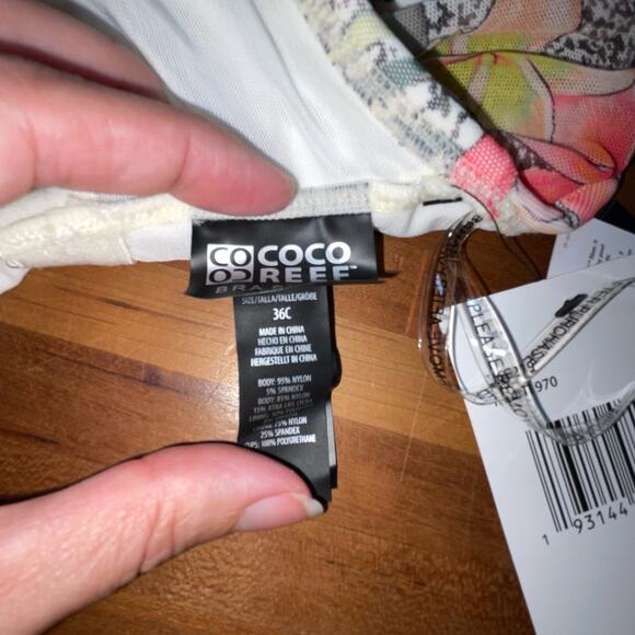 Coco Reef Womens Monaco Aura Crop Underwire Tankini Multi, 36C - Picture 8 of 11